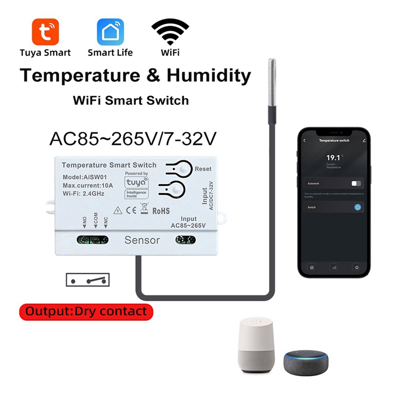 Tuya WiFi Temperature Switch S - Wifi Thermostat review and price