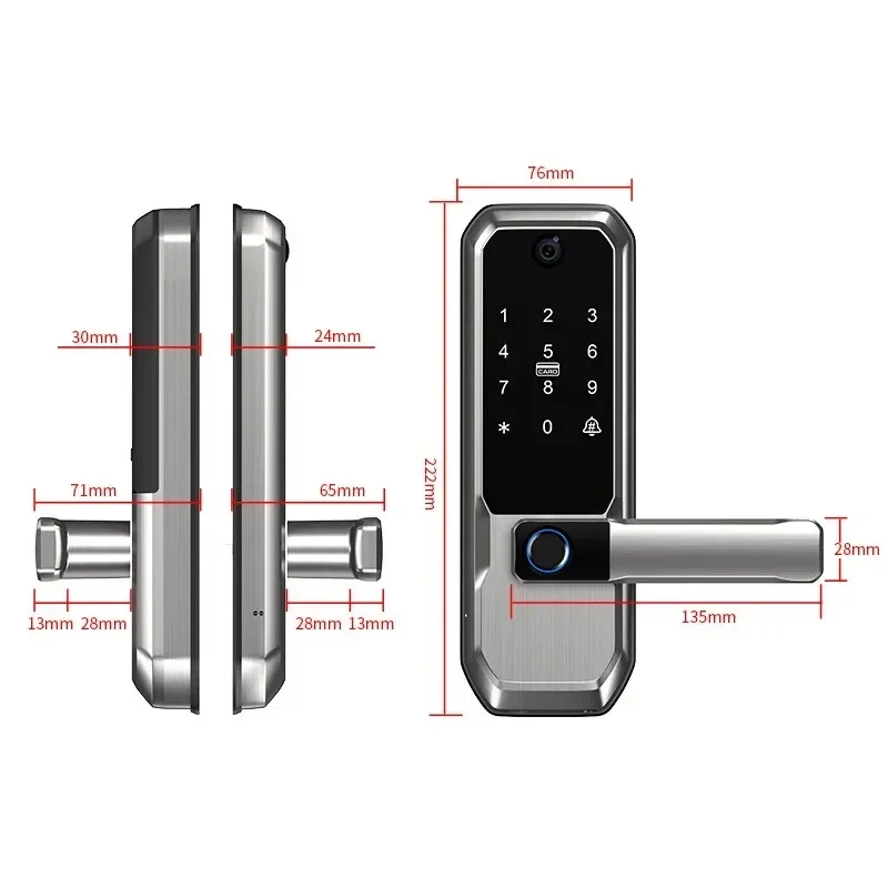 Tuya WiFi Smart Door Lock With - Smart Door Lock Wifi review and price