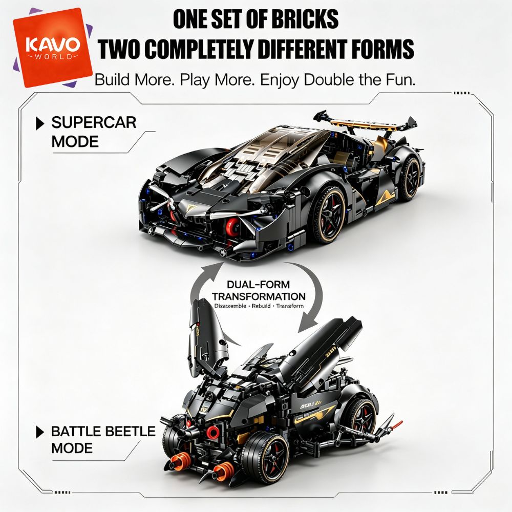 KAVOWORLD 1248pcs MOC Black Ra - Stem Robotics Kit review and price