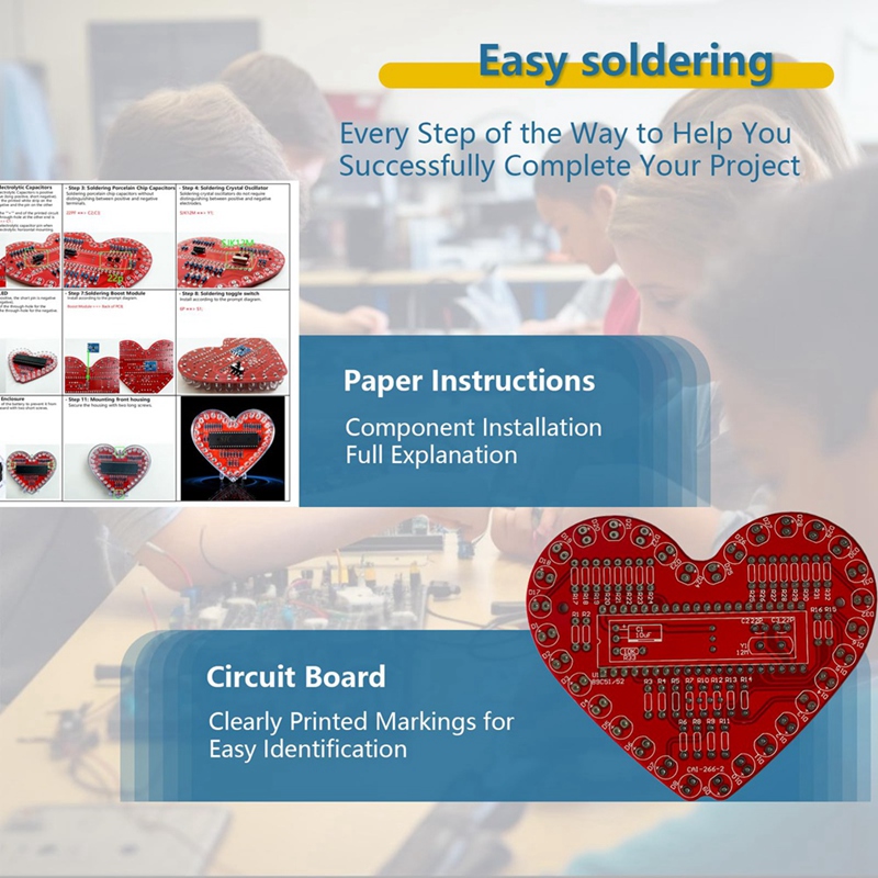 ●Soldering Practice Kit, Heart - Electronics Project Kit review and price