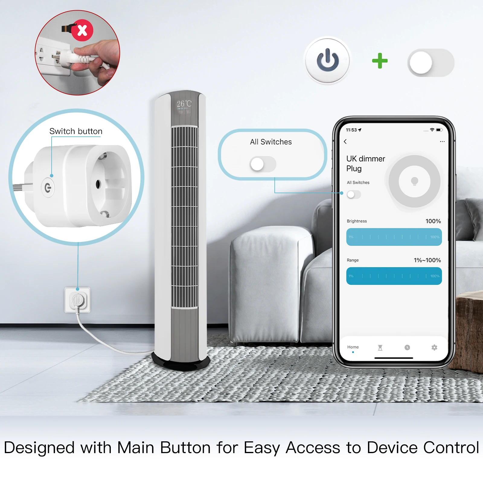 MOES Tuya WiFi Smart Plug Dimm - Wifi Smart Plug review and price